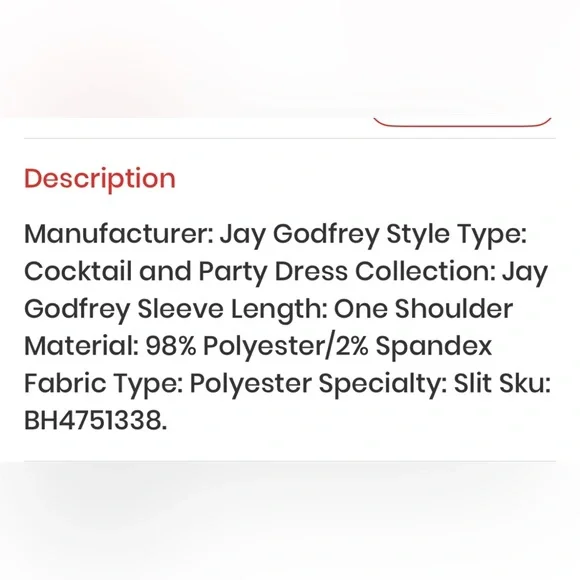 #27” Jay Godfrey woman’s Sloan one shoulder cocktail & party dress size 8 - Picture 2 of 2